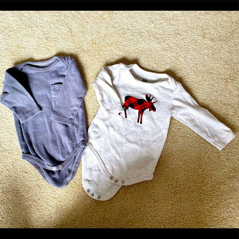 Bundle of 2 Hudson Baby Onesies